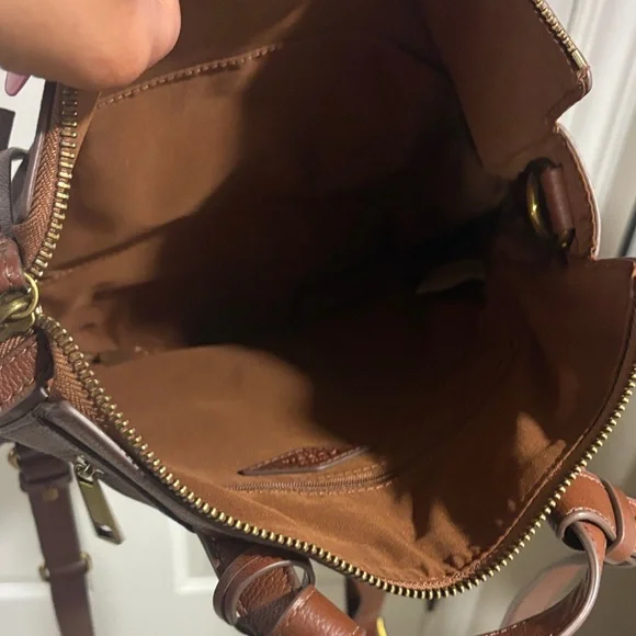 Fossil Tan Leather Backpack - Picture 8 of 10